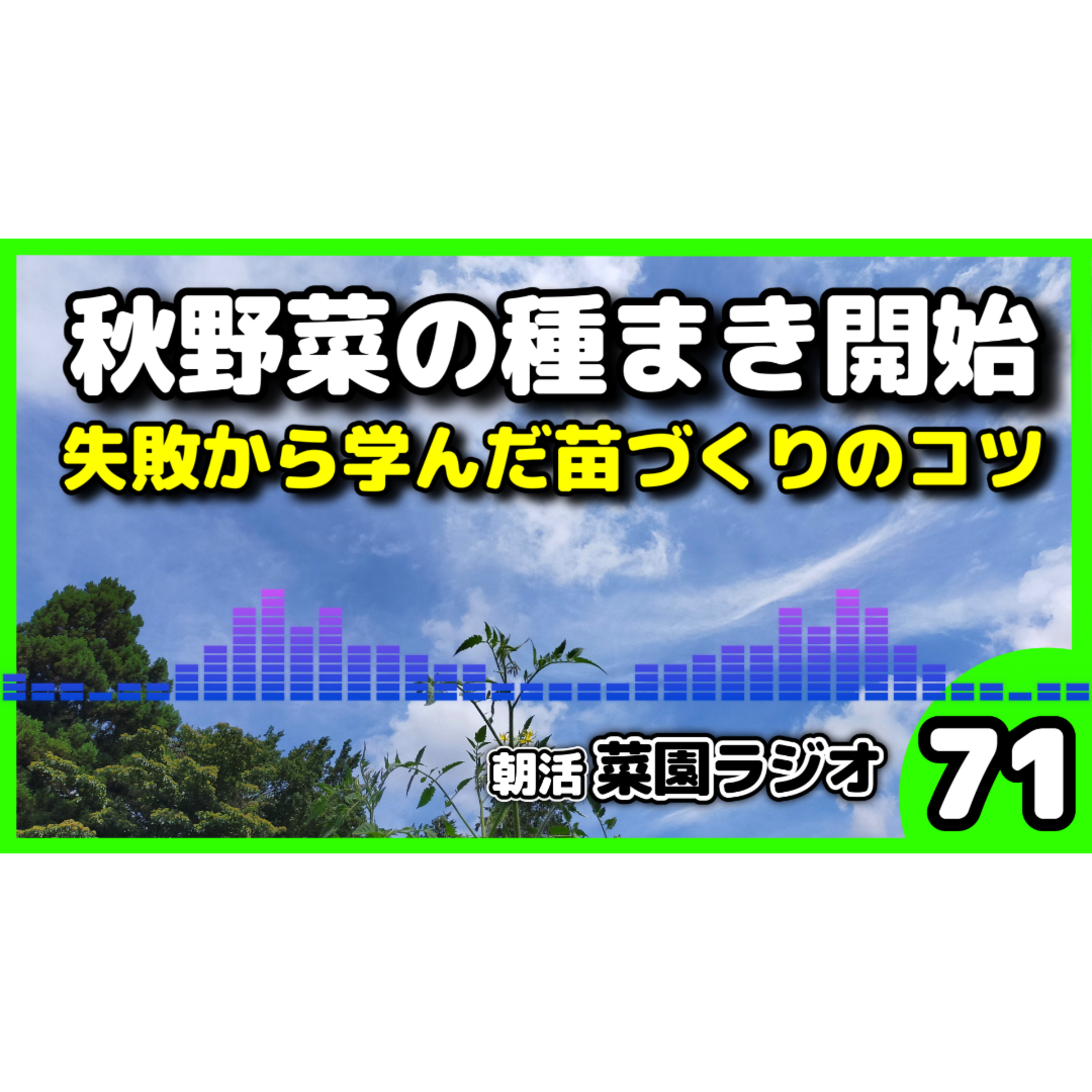 ＜秋冬野菜始動＞玉ねぎ・白菜・タサイの種まき開始、玉ねぎの苗づくり失敗失敗から学ぶ苗づくりのコツ【朝活菜園ラジオ】 episode artwork