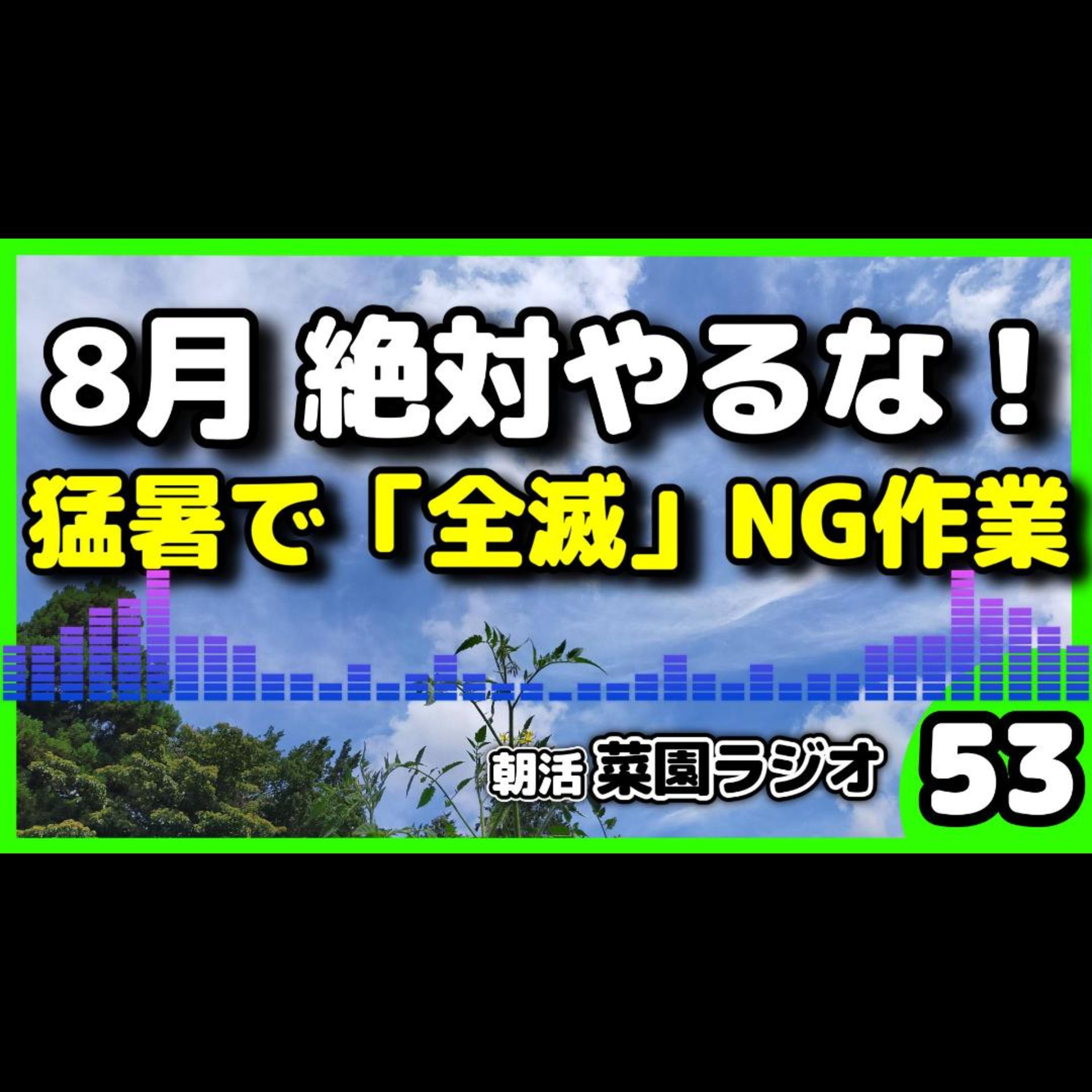 ＜8月に絶対やるな＞猛暑で全滅？家庭菜園で失敗するNG作業3選＆今すぐやるべき秋野菜準備！【朝活菜園ラジオ】 episode artwork